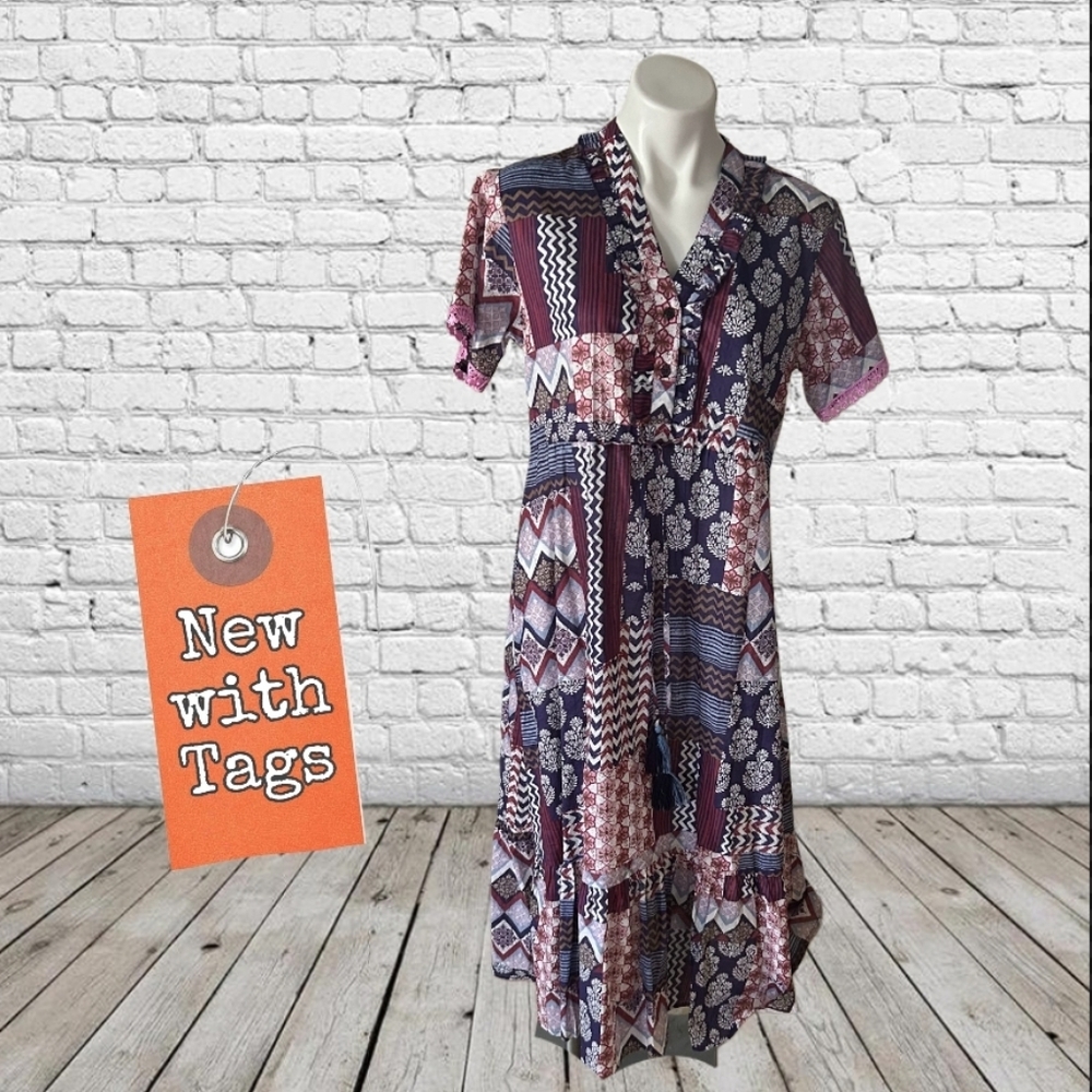 NWT/ Cienna Multicolor Patterned Dress